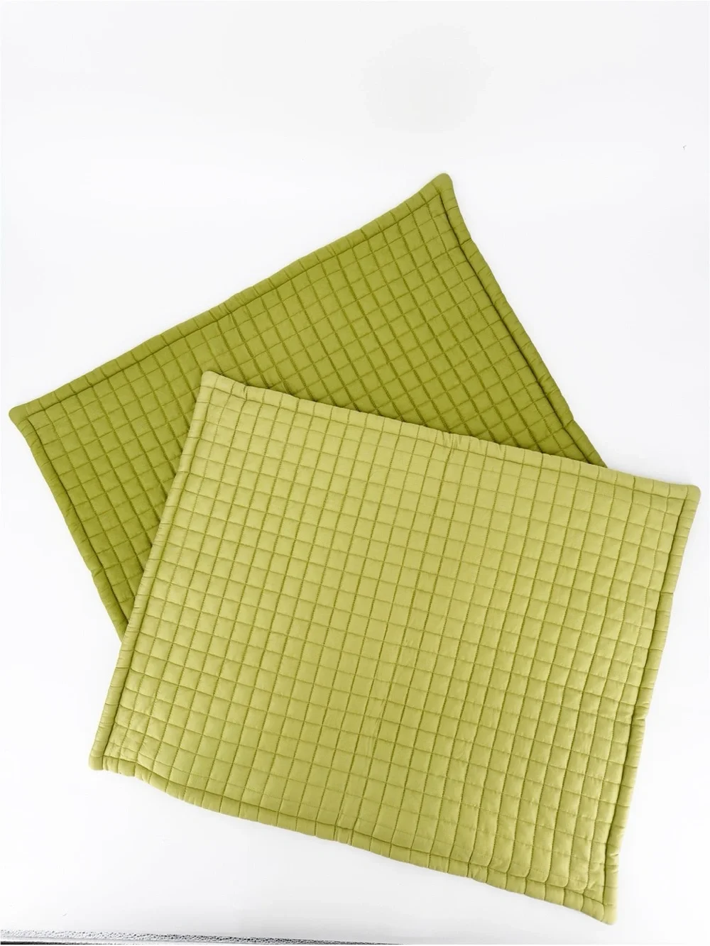Crate and Barrel Plaza Celery Standard Shams 2